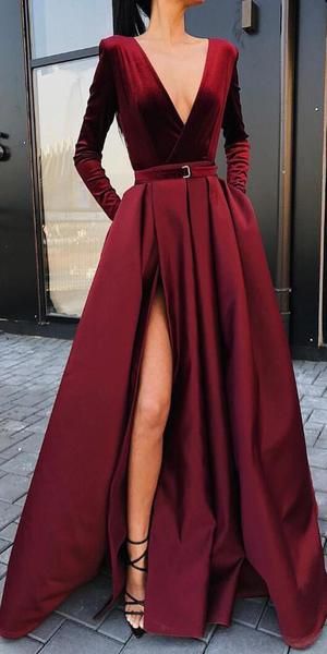 evening dress,Long,for weddings,simple,Sexy,generous