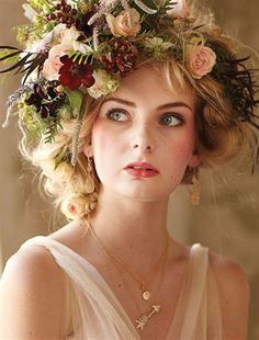 weaving hairstyles with flowers will look more perfect and more individual