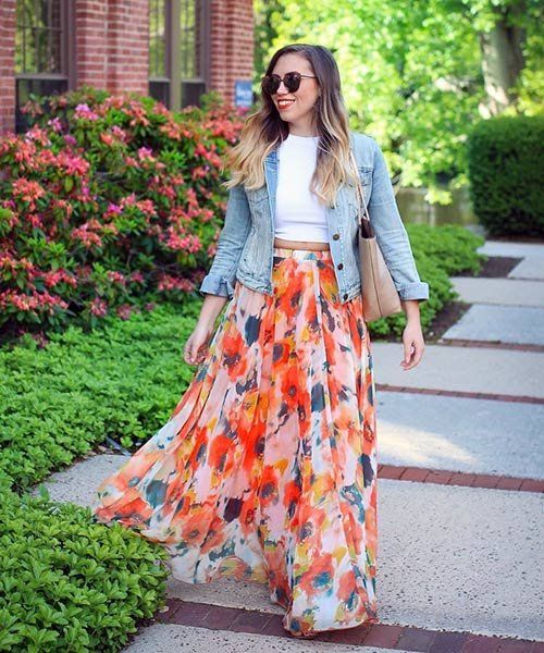 High waisted maxi skirt makes the body more sexy and attractive