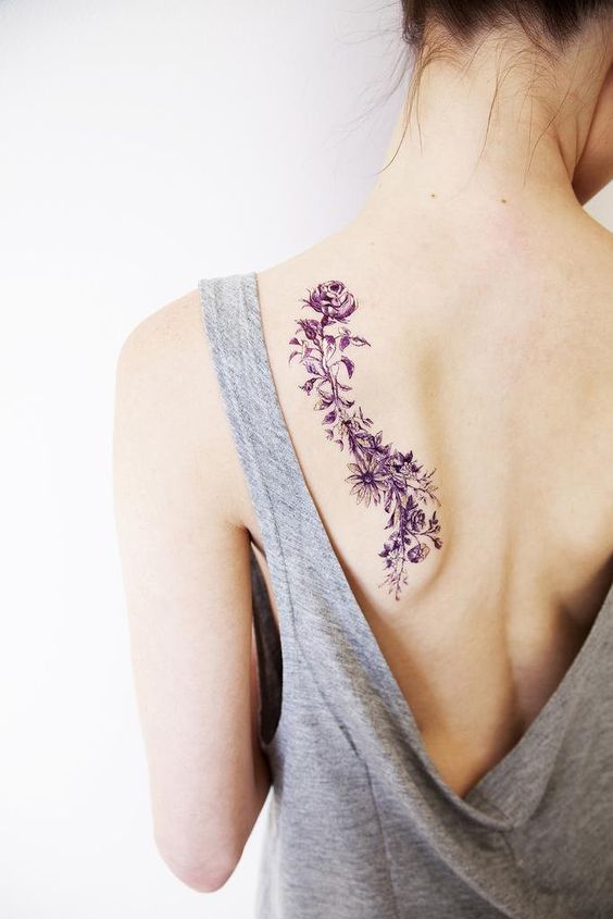 Tattoo tagged with flower nature lilac stick and poke achilles   inkedappcom