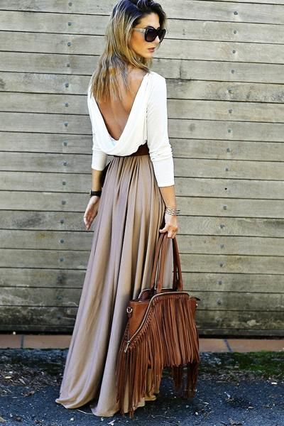 High waisted maxi skirt makes the body more sexy and attractive