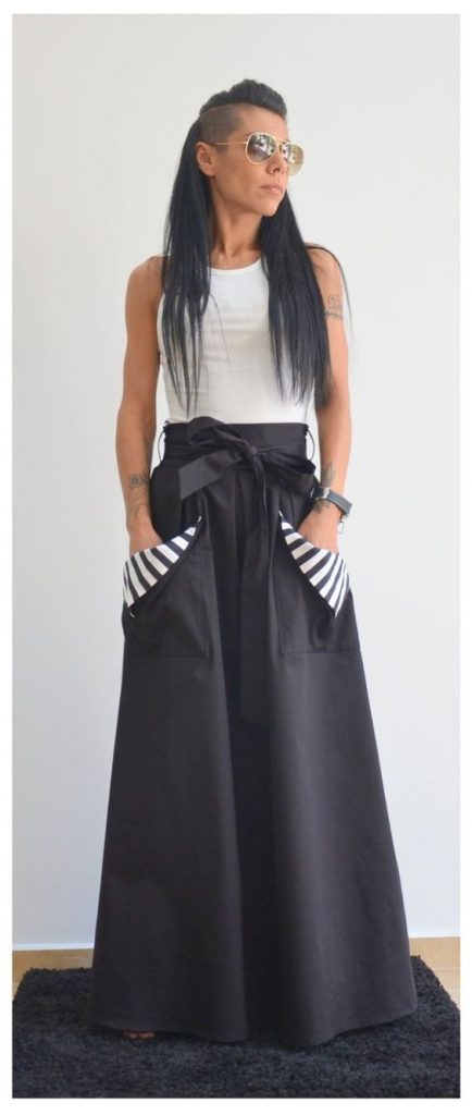 High waisted maxi skirt makes the body more sexy and attractive