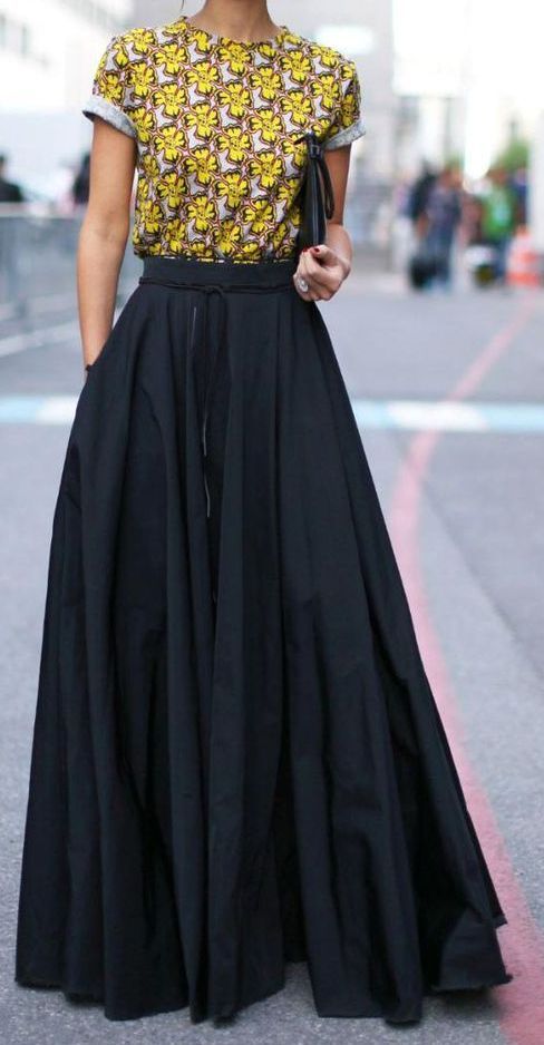 High waisted maxi skirt makes the body more sexy and attractive