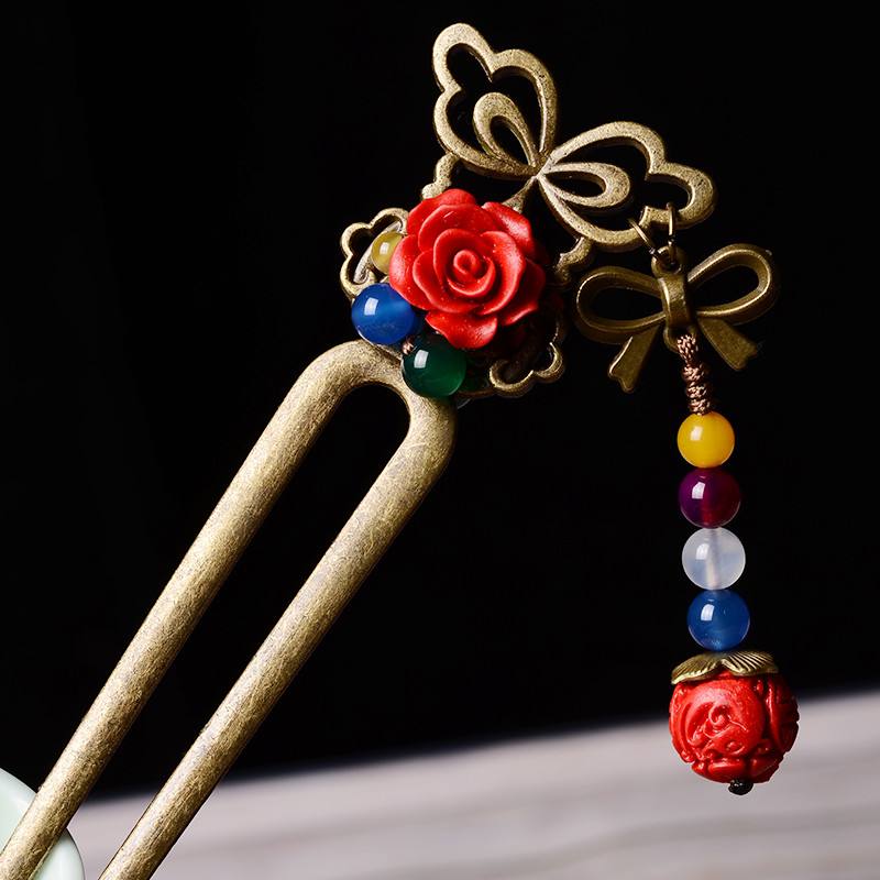Qing Dynasty  Hairpin；19th Century Hairpin；Chinese Hair Hairpin；Gold Hairpin；Ancient Hairpin