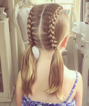 braided hairstyle、children、kids、for school、little girls、children's hairstyles、for long hair