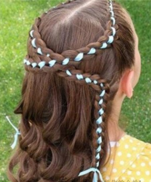 braided hairstyle、children、kids、for school、little girls、children's hairstyles、for long hair