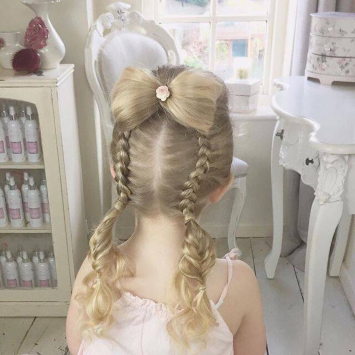 braided hairstyle、children、kids、for school、little girls、children's hairstyles、for long hair