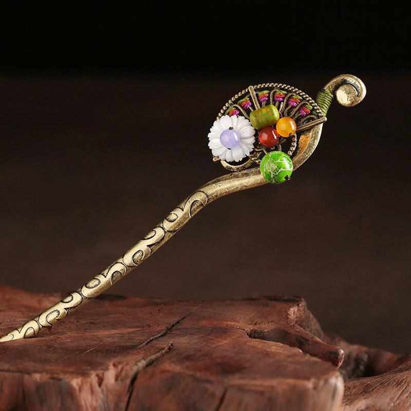 Qing Dynasty  Hairpin；19th Century Hairpin；Chinese Hair Hairpin；Gold Hairpin；Ancient Hairpin