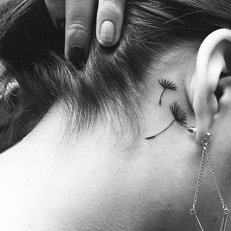 Ear tattoo;Tiny tattoo; tattoo designs; delicate tattoo