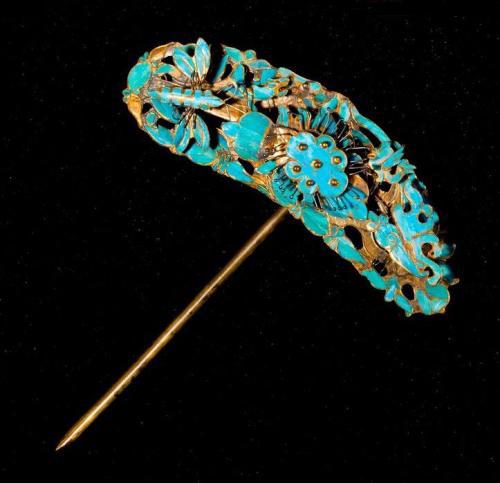 Qing Dynasty  Hairpin；19th Century Hairpin；Chinese Hair Hairpin；Gold Hairpin；Ancient Hairpin