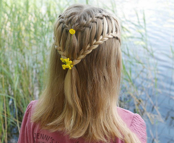 braided hairstyle、children、kids、for school、little girls、children's hairstyles、for long hair