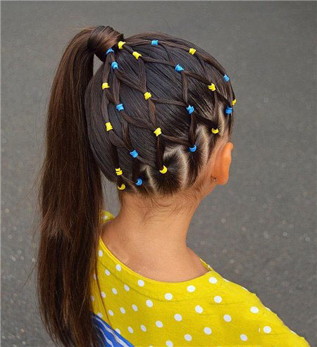 braided hairstyle、children、kids、for school、little girls、children's hairstyles、for long hair