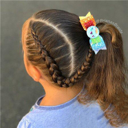 braided hairstyle、children、kids、for school、little girls、children's hairstyles、for long hair