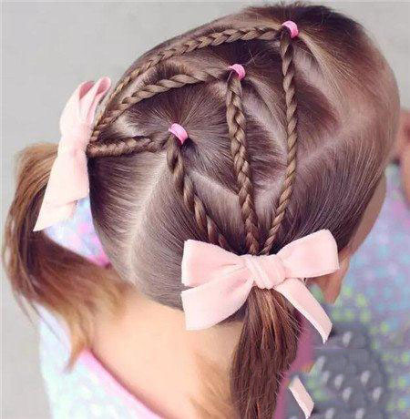 braided hairstyle、children、kids、for school、little girls、children's hairstyles、for long hair