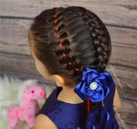 braided hairstyle、children、kids、for school、little girls、children's hairstyles、for long hair