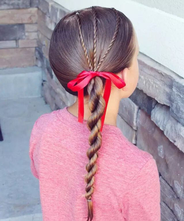 braided hairstyle、children、kids、for school、little girls、children's hairstyles、for long hair