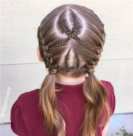 braided hairstyle、children、kids、for school、little girls、children's hairstyles、for long hair