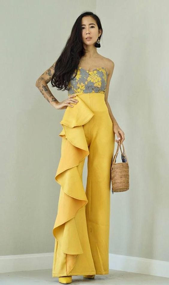 Yellow outfit;Stylish summer;Ideas and Designs;Holiday party;personality