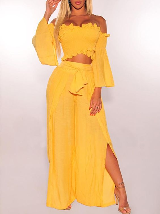 Yellow outfit;Stylish summer;Ideas and Designs;Holiday party;personality