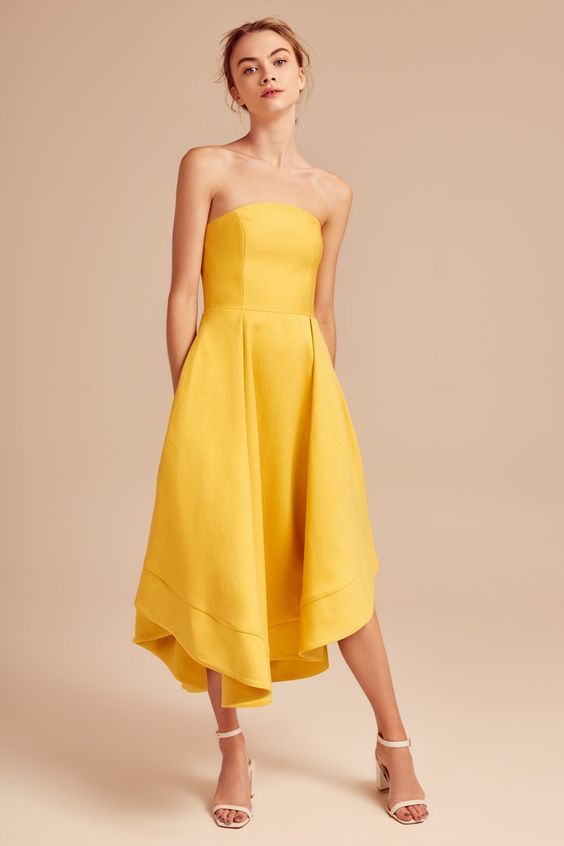 Yellow outfit;Stylish summer;Ideas and Designs;Holiday party;personality