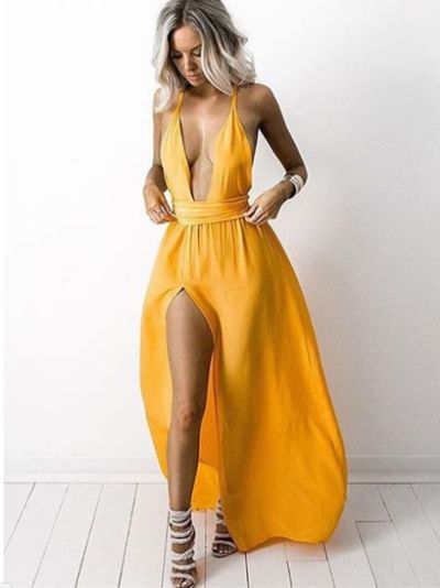 Yellow outfit;Stylish summer;Ideas and Designs;Holiday party;personality