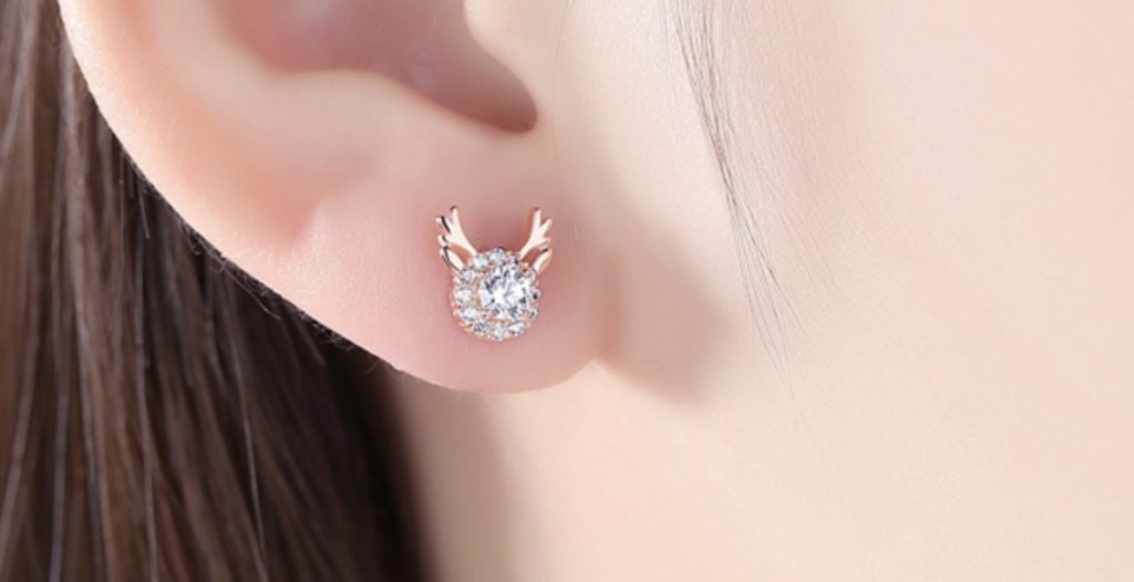 simple stud earrings; stud earrings; cute stud earrings; crystal studs; flower studs