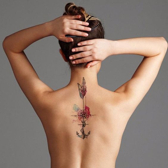 Back tattoos of a woman; Ribbon tattoos; Flower tattoos; Cross tattoos; Little prince tattoos; Symbol tattoo; Pattern tattoos; Back tattoos