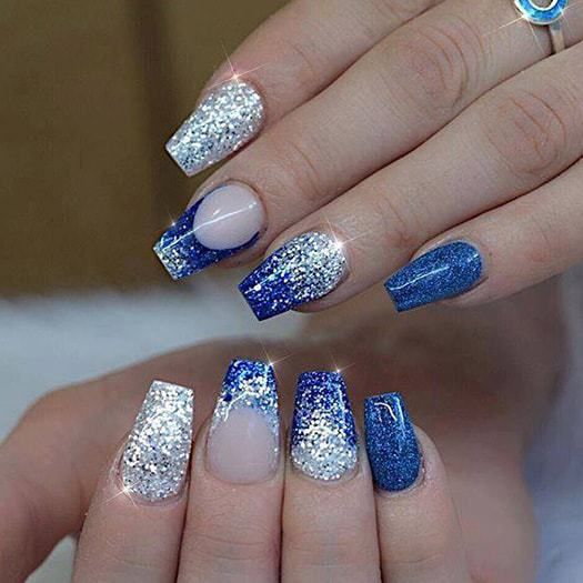 sparkling；Pointed；matte；acrylic；long；glitter；jewels