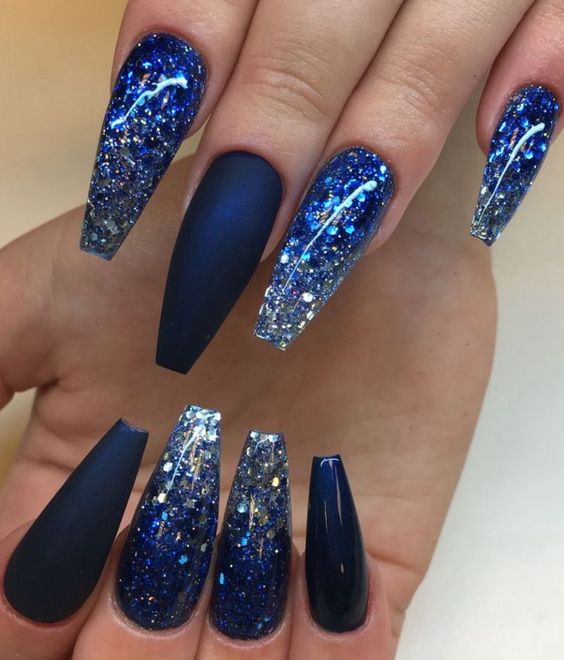 sparkling；Pointed；matte；acrylic；long；glitter；jewels