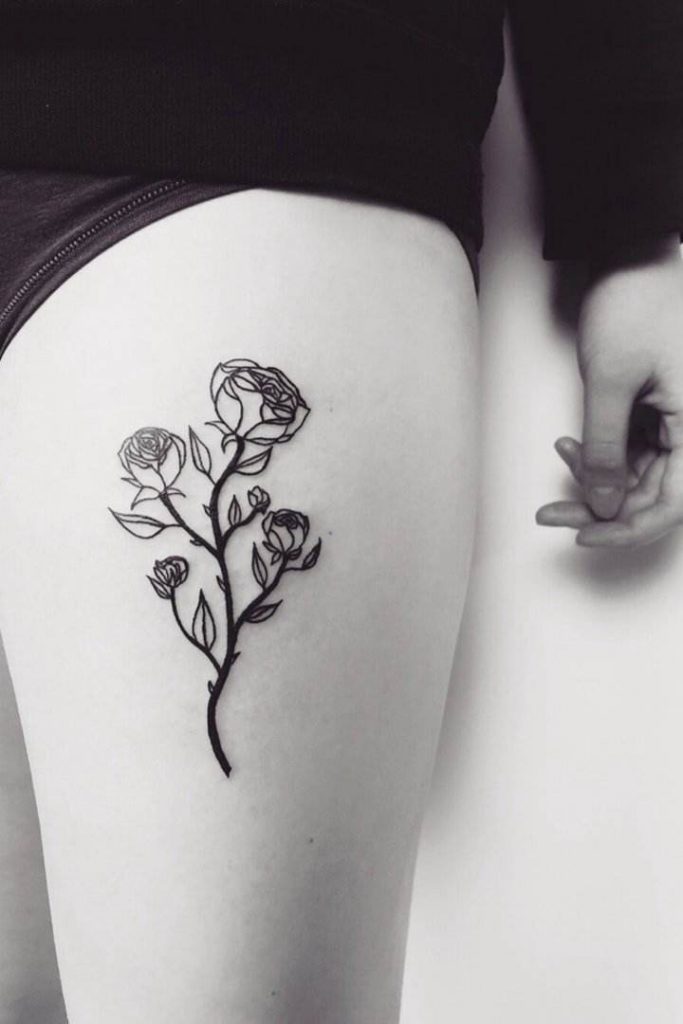 Thigh tattoo;women;harry potter;inspirational;ideas;for girls;flowers