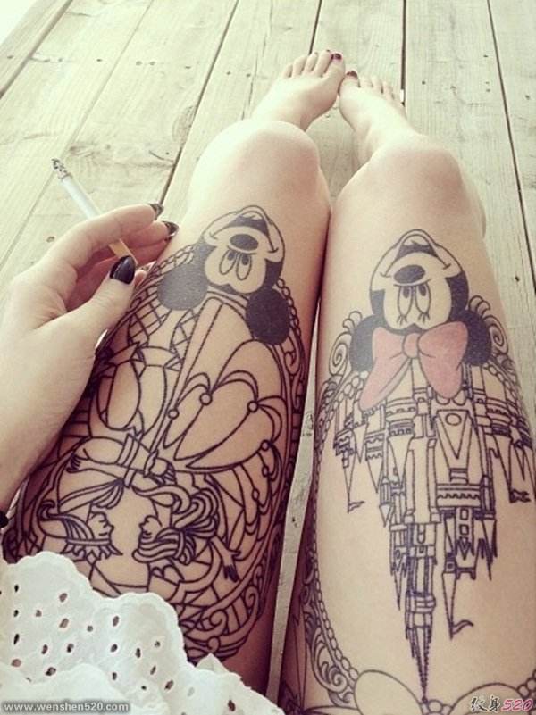 Thigh tattoo;women;harry potter;inspirational;ideas;for girls;flowers