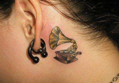 Ear tattoo;Tiny tattoo; tattoo designs; delicate tattoo