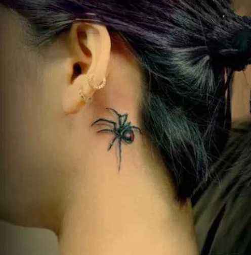 Ear tattoo;Tiny tattoo; tattoo designs; delicate tattoo