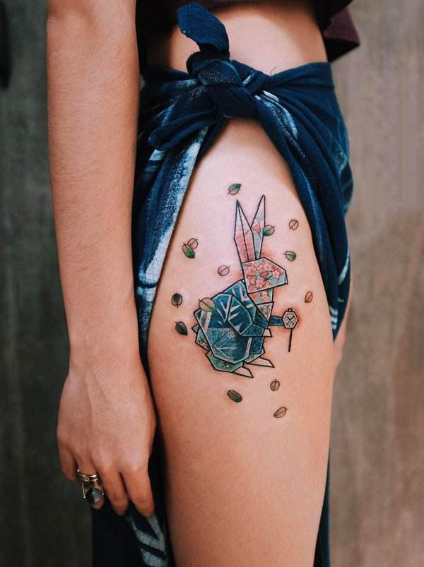 Thigh tattoo;women;harry potter;inspirational;ideas;for girls;flowers