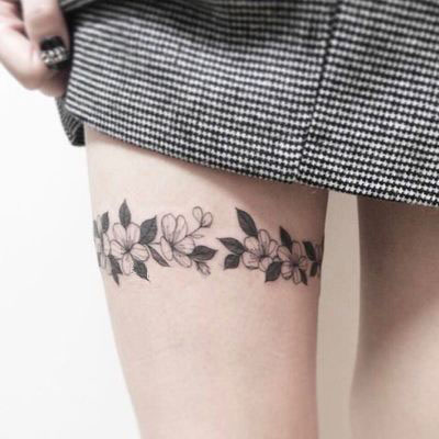 Thigh tattoo;women;harry potter;inspirational;ideas;for girls;flowers