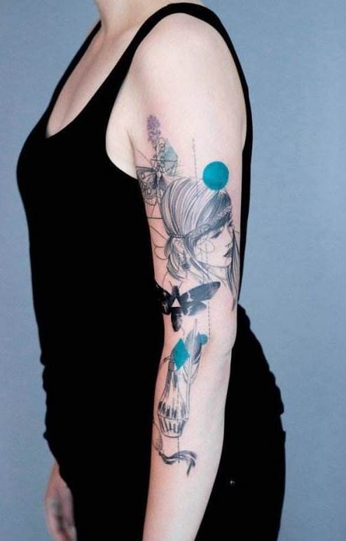 Sleeve Tattoos ;Inner Tattoos;Upper Tattoos;Words Tattoos;For Women Tattoos;Lower Tattoos;Flower Tattoos；Arm Tattoos