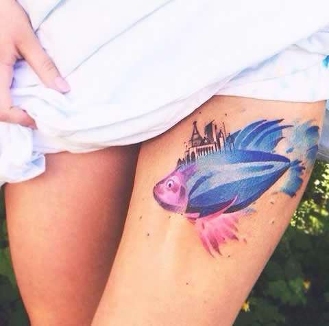 Thigh tattoo;women;harry potter;inspirational;ideas;for girls;flowers