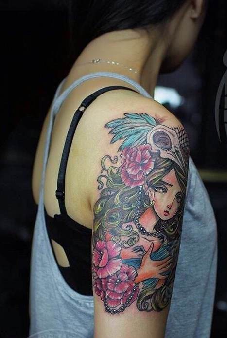 Sleeve Tattoos ;Inner Tattoos;Upper Tattoos;Words Tattoos;For Women Tattoos;Lower Tattoos;Flower Tattoos；Arm Tattoos