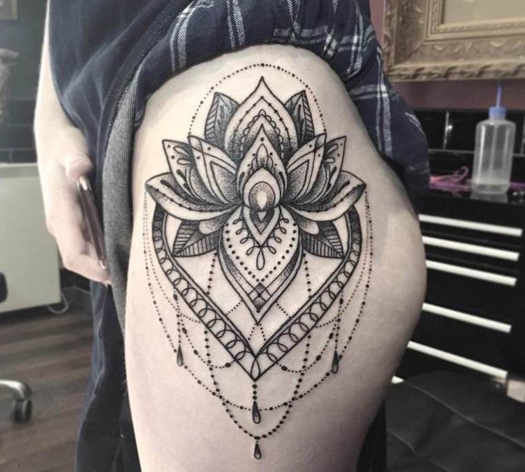 Thigh tattoo;women;harry potter;inspirational;ideas;for girls;flowers