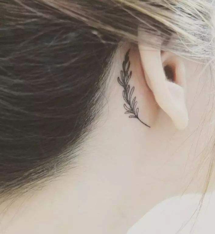 Ear tattoo;Tiny tattoo; tattoo designs; delicate tattoo