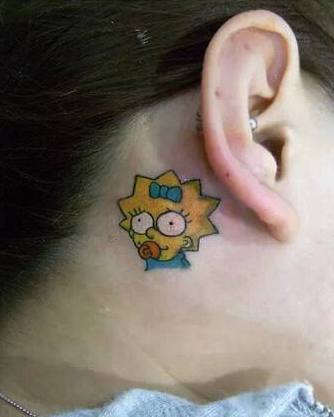 Ear tattoo;Tiny tattoo; tattoo designs; delicate tattoo