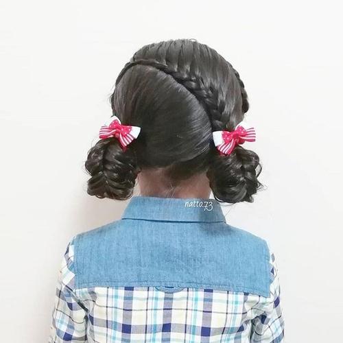 braided hairstyle、children、kids、for school、little girls、children's hairstyles、for long hair