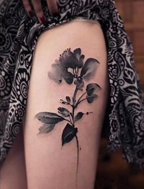 Thigh tattoo;women;harry potter;inspirational;ideas;for girls;flowers