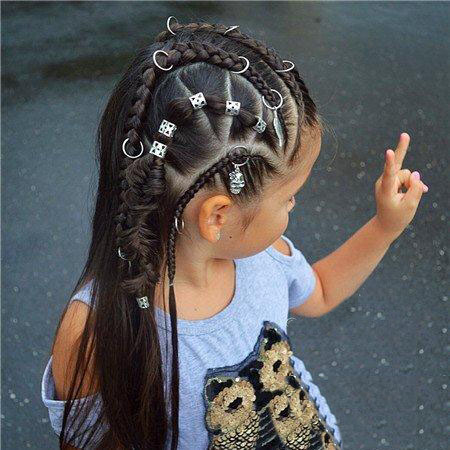 braided hairstyle、children、kids、for school、little girls、children's hairstyles、for long hair