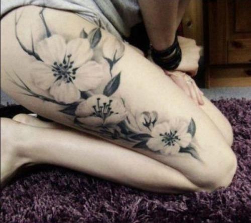 Thigh tattoo;women;harry potter;inspirational;ideas;for girls;flowers