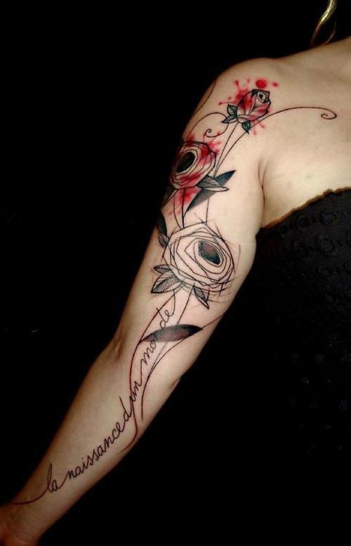 Sleeve Tattoos ;Inner Tattoos;Upper Tattoos;Words Tattoos;For Women Tattoos;Lower Tattoos;Flower Tattoos；Arm Tattoos