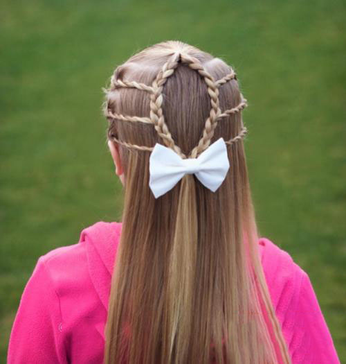 braided hairstyle、children、kids、for school、little girls、children's hairstyles、for long hair