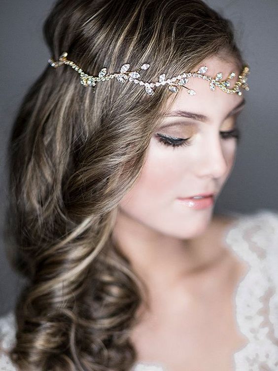 hair accessories；DIY；wedding；European style；Bridal hairstyle；for long hair；with veil;Wedding