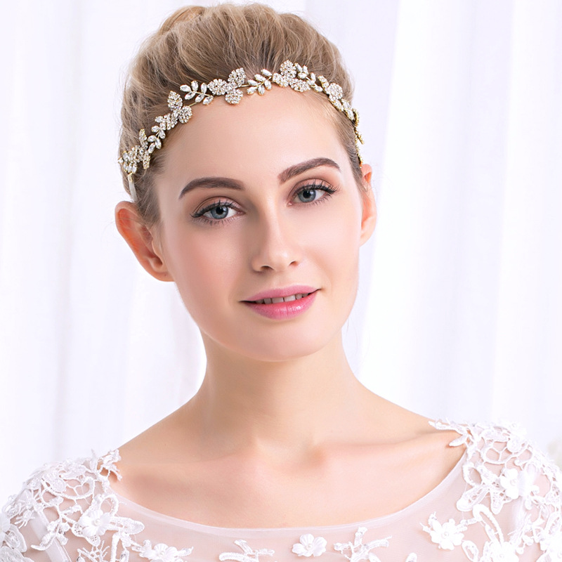 hair accessories；DIY；wedding；European style；Bridal hairstyle；for long hair；with veil;Wedding