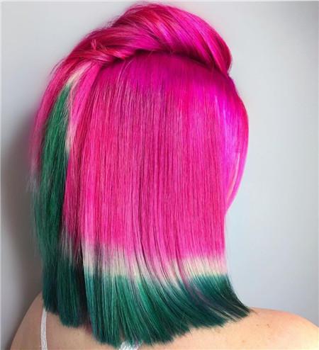 Hair Dye; Colorful Hairstyle; Half And Half; DIY Hair Dye; Personalized Hair Dye; Popular Hair Dye